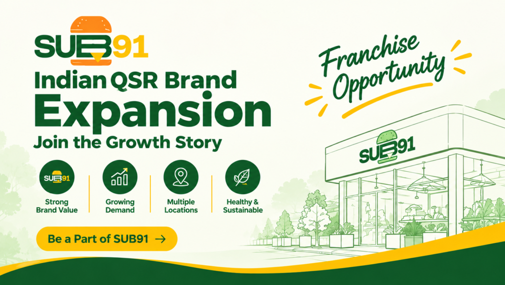 SUB91 Indian QSR Brand Expansion and Franchise Opportunity banner